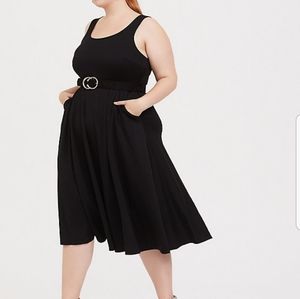 Torrid Ponte Sleeveless Midi Dress